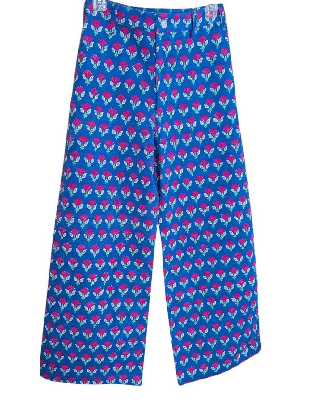 SZ Blockprints Disco Pants in the Waterlily Hot Rose pattern....Size Small - Picture 2 of 8